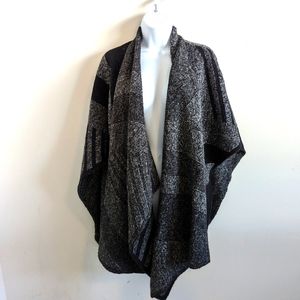 *** Zara Knit Wool Blend Poncho Cardigan Sweater